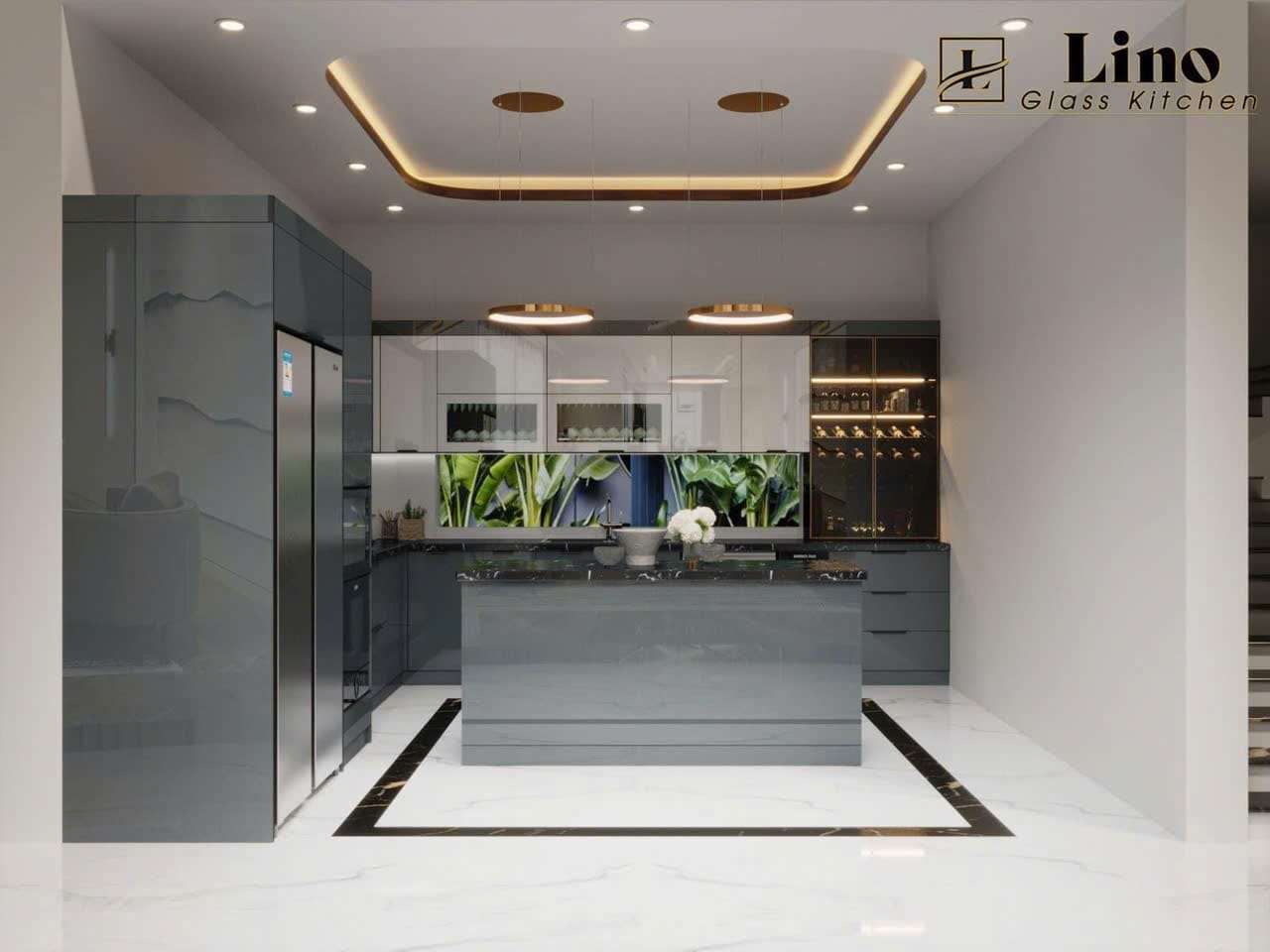 Tủ Bếp Cánh Kính