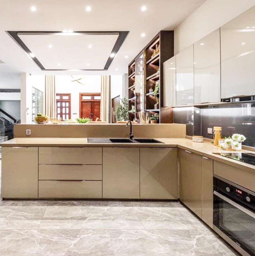 Thi Công Tủ Bếp Cánh Kính Cao Cấp Tại Hà Nội – Đẹp Mắt & Bền Lâu