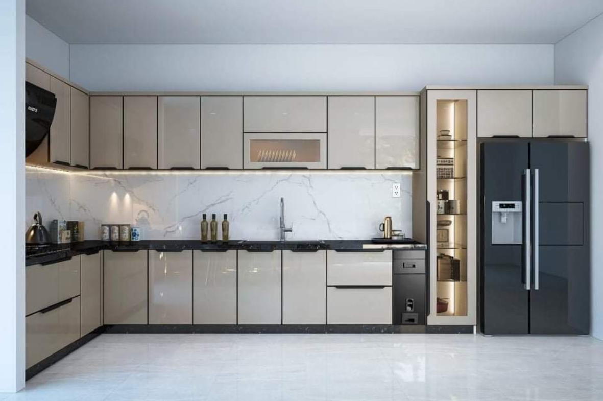 Thi Công Tủ Bếp Cánh Kính Cao Cấp Tại Hà Nội – Đẹp Mắt & Bền Lâu